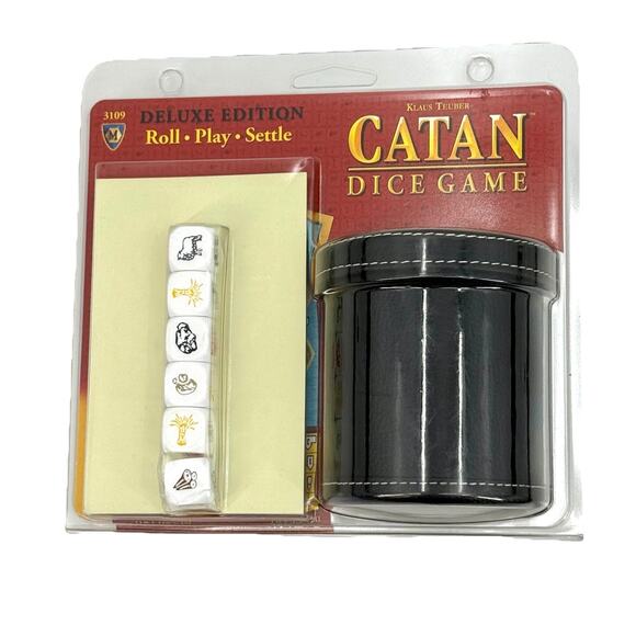 Catan Deluxe Edition Dice Game with Dice Cup, by Klaus Teuber - Mayfair (3109) - Picture 1 of 7